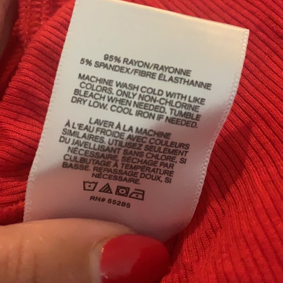 Express ribbed mock turtleneck thong bodysuit - Picture 3 of 4